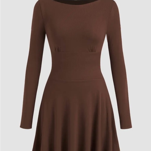 Cider Chocolate Long Sleeve Dress - Picture 1 of 4